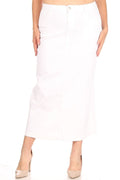 Curvy Long White Skirt