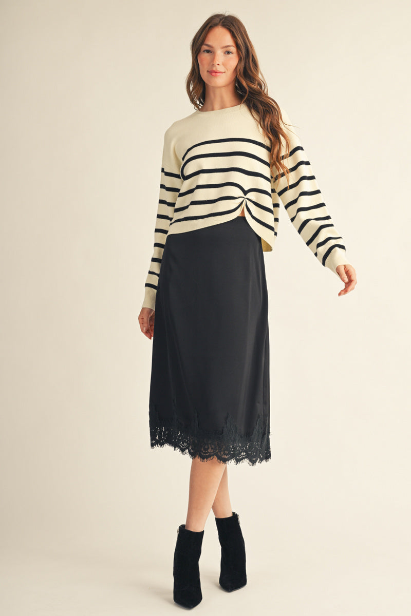 Lace & Stripes Set (Sweater)
