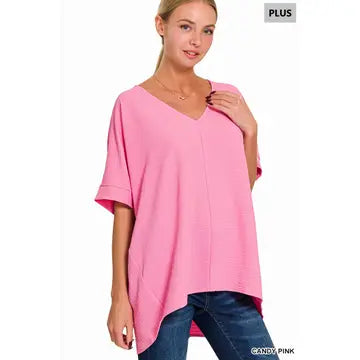 Plus Airflow V-Neck Top