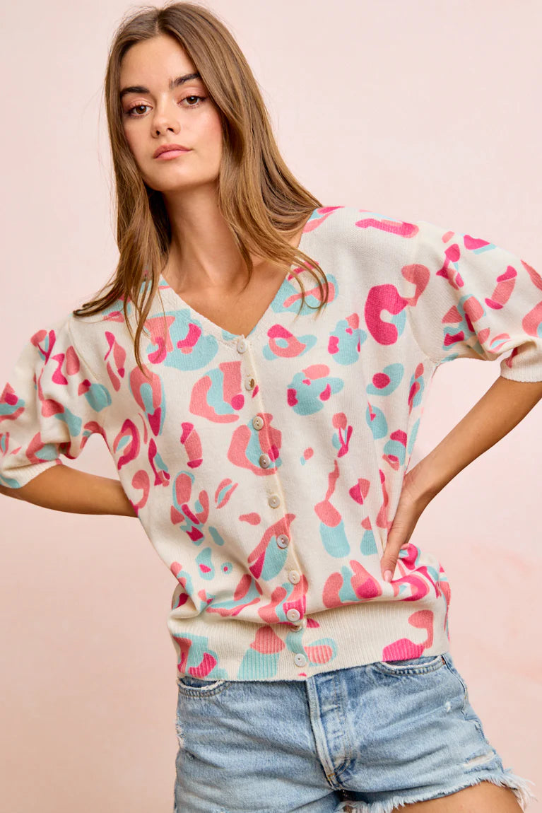 Leopard Print Cardigan