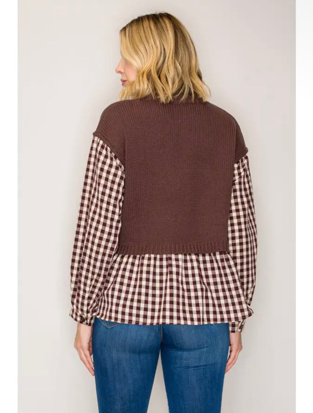 Brown Sugar Gingham Top