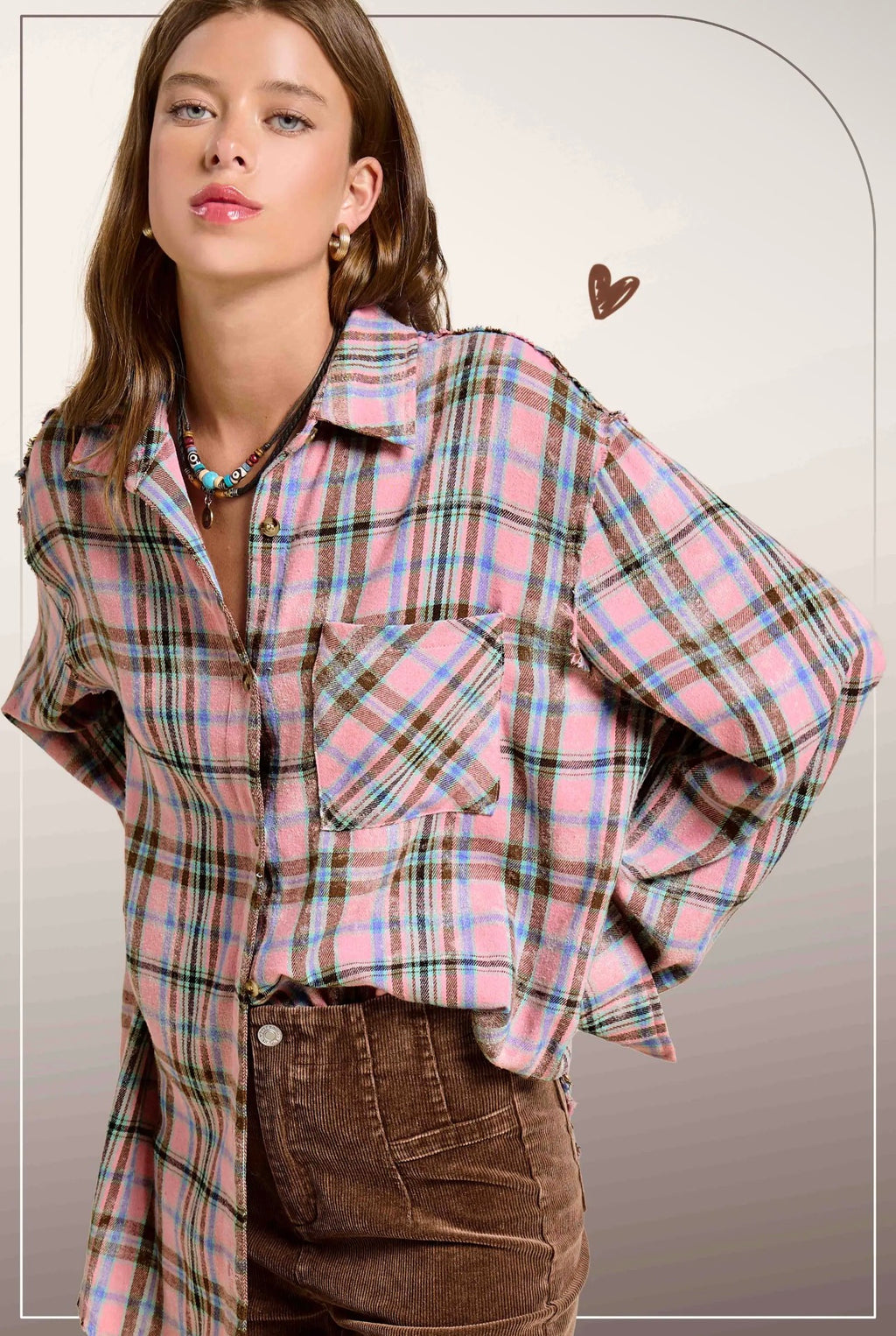 Loose-Fit Flannel Shirt