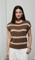 Sleeveless Striped Vest