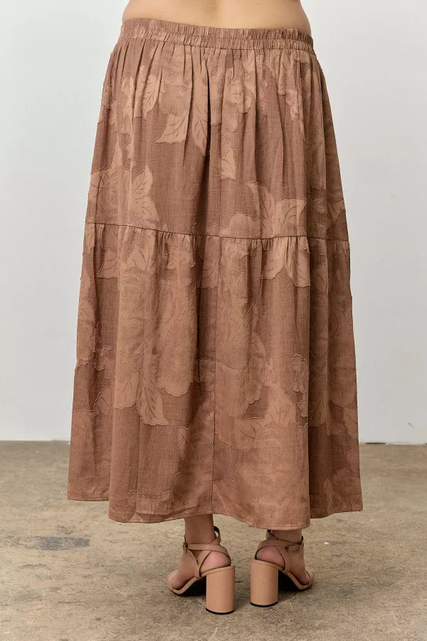 Curvy Jacquard Woven Skirt