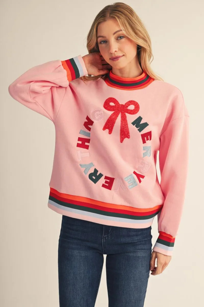 Merry Everything Mock Neck Pullover
