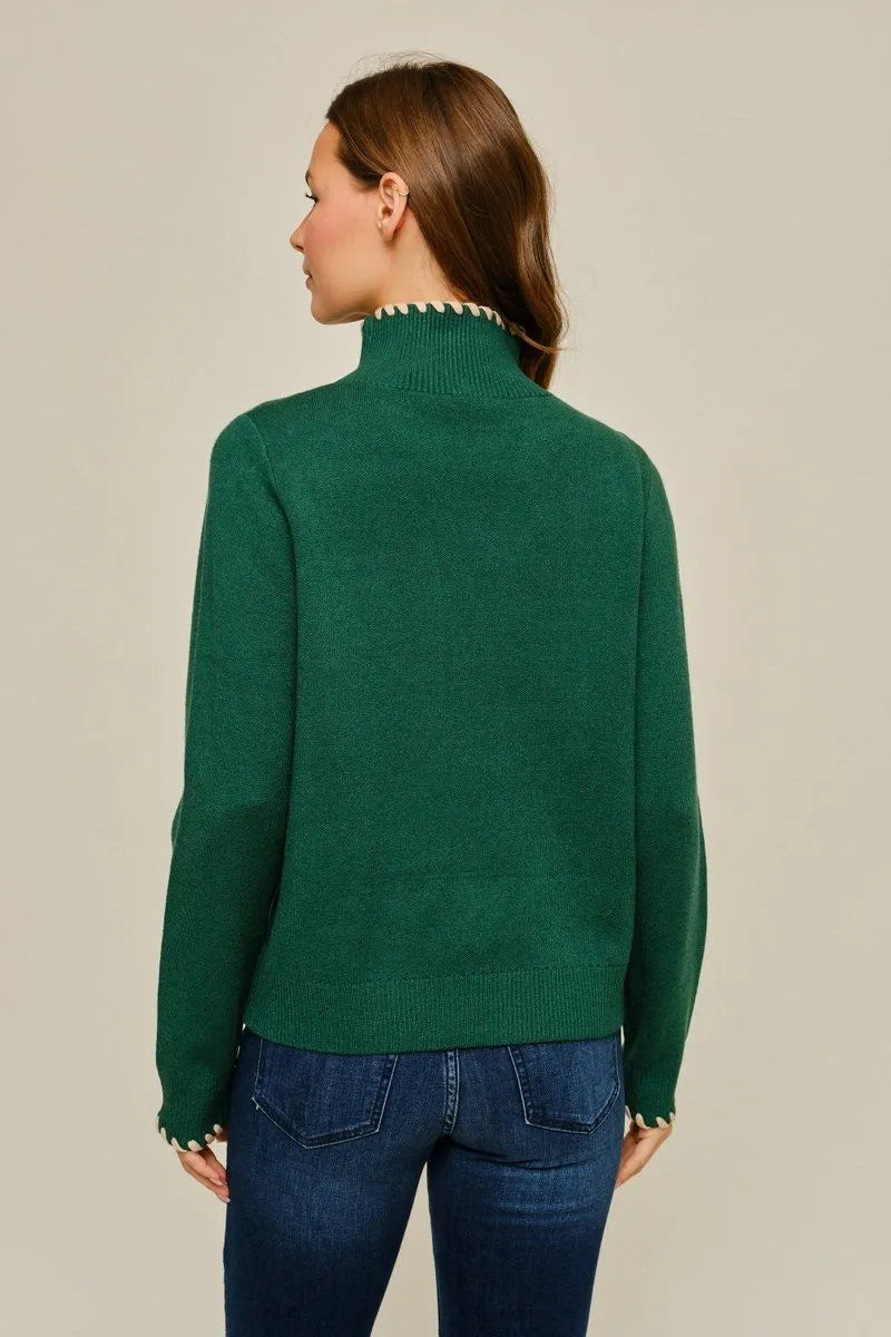 Piped Knit Sweater