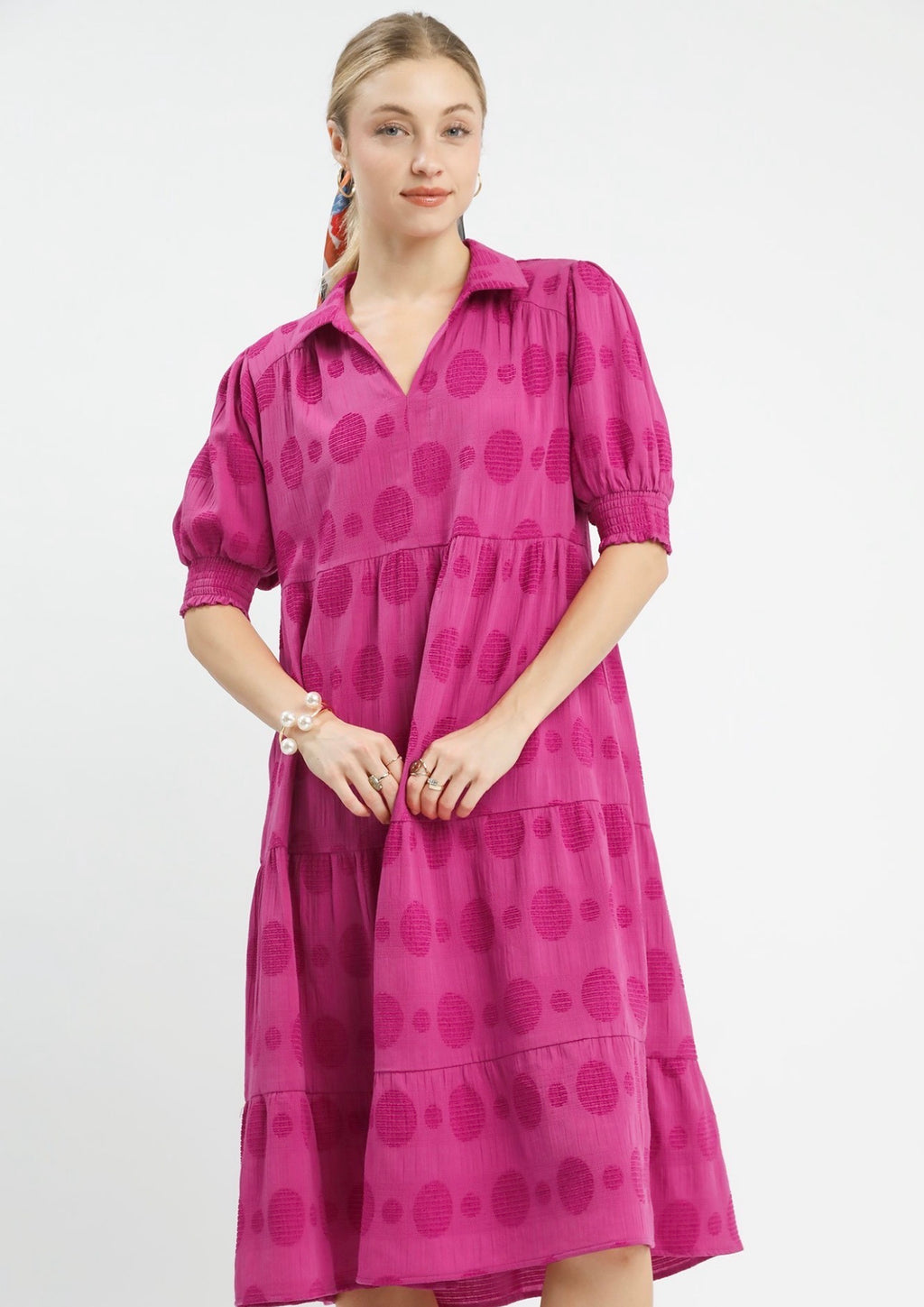 Blossom Dot Tiered Dress