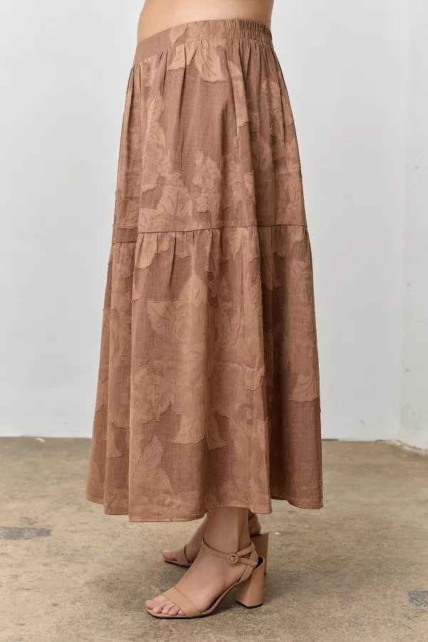 Curvy Jacquard Woven Skirt