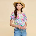Floral Fiesta Tie-Sleeve Tee