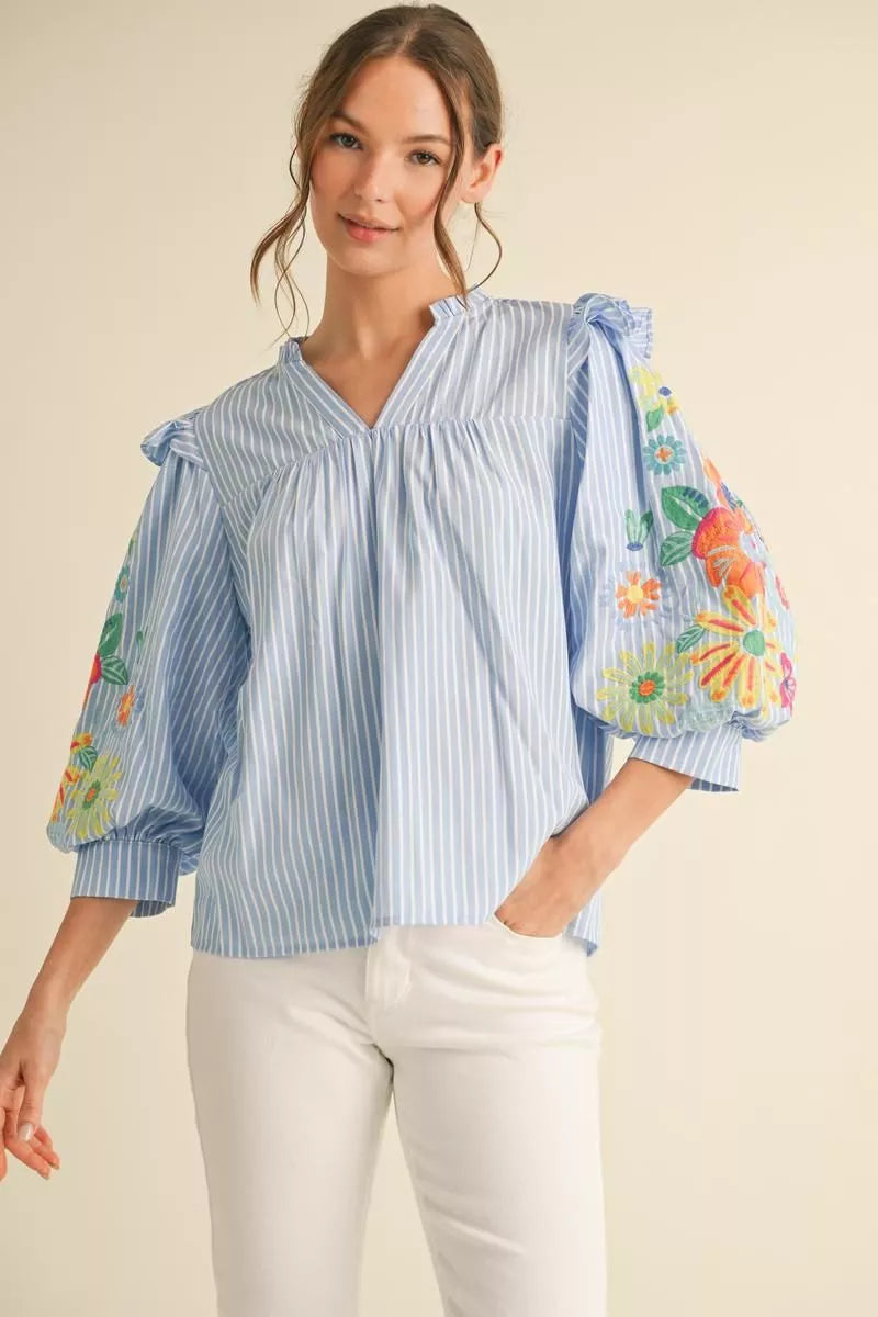 Jardin Embroidered Blouse