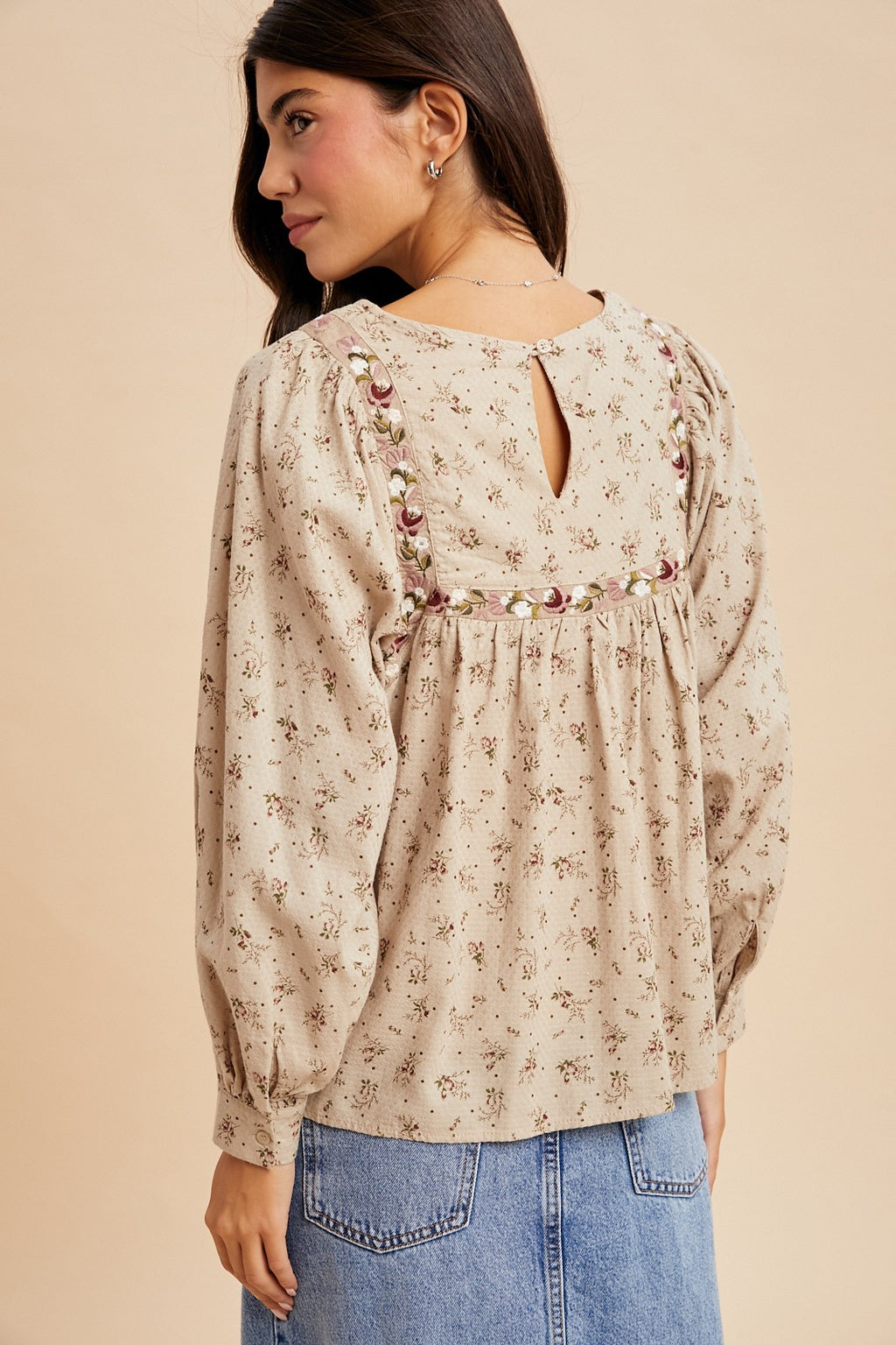 Floral Print Cotton Blouse