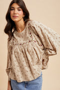 Floral Print Cotton Blouse