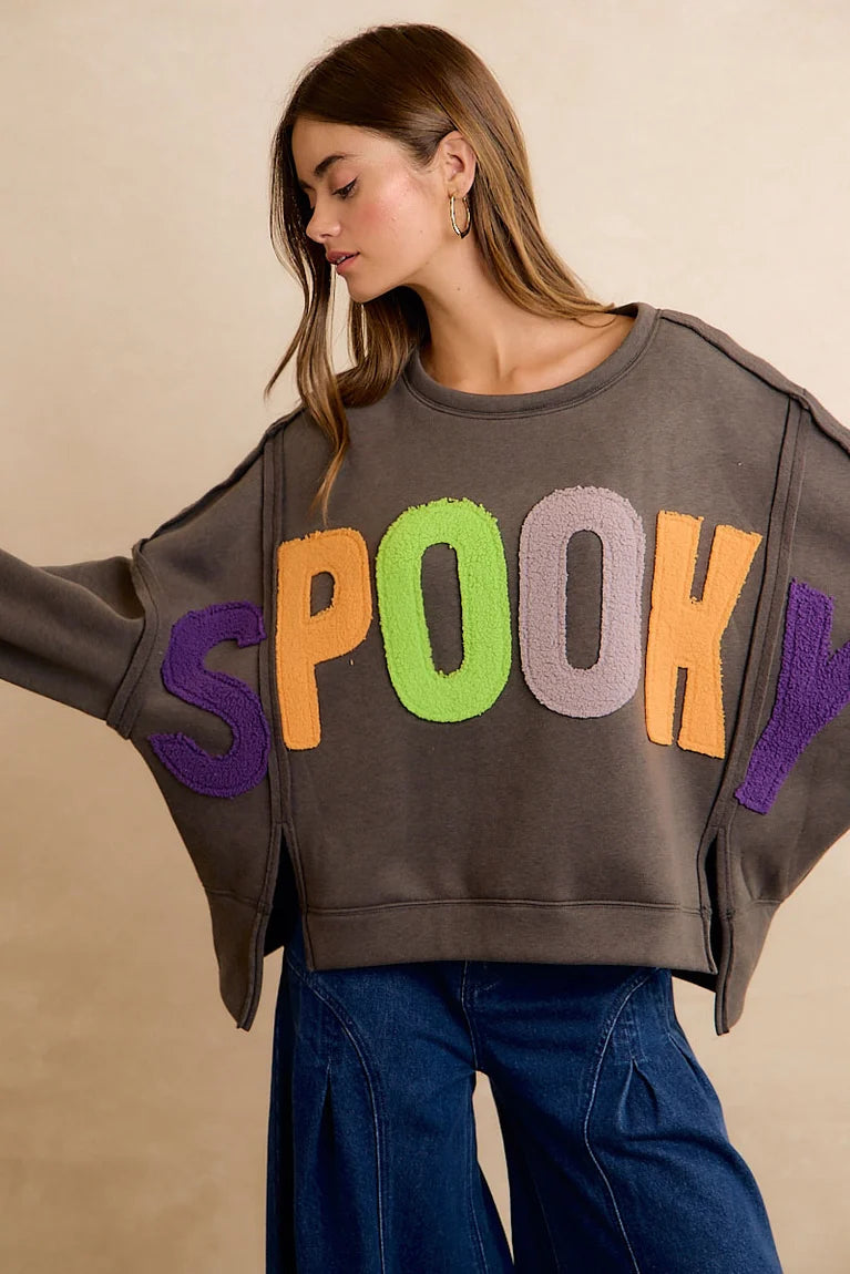 Spooky Chenille Appliqué Sweatshirt