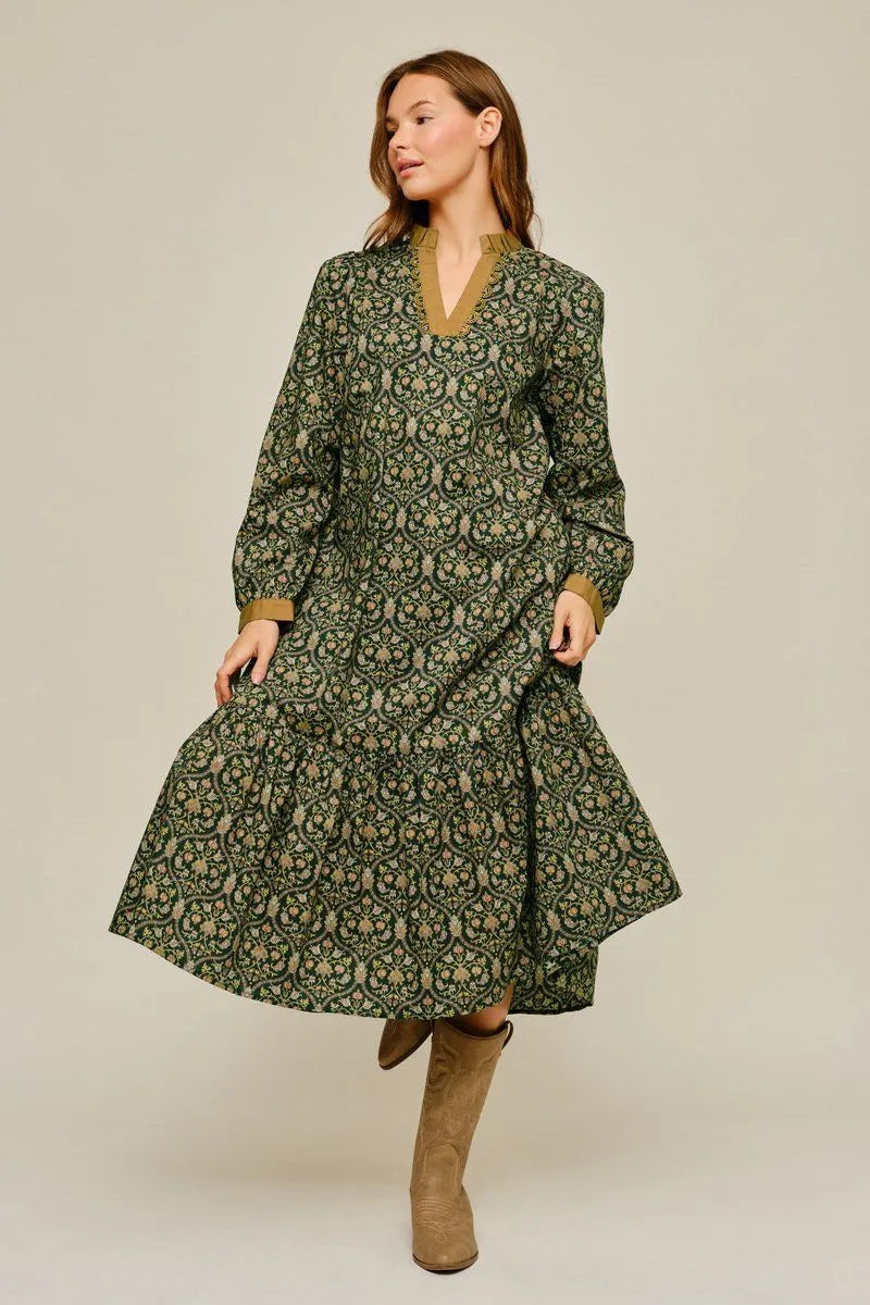 Fall Elegance Midi Dress