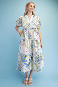 Vintage Floral Midi Dress