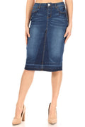 Denim Skirt Indigo Wash