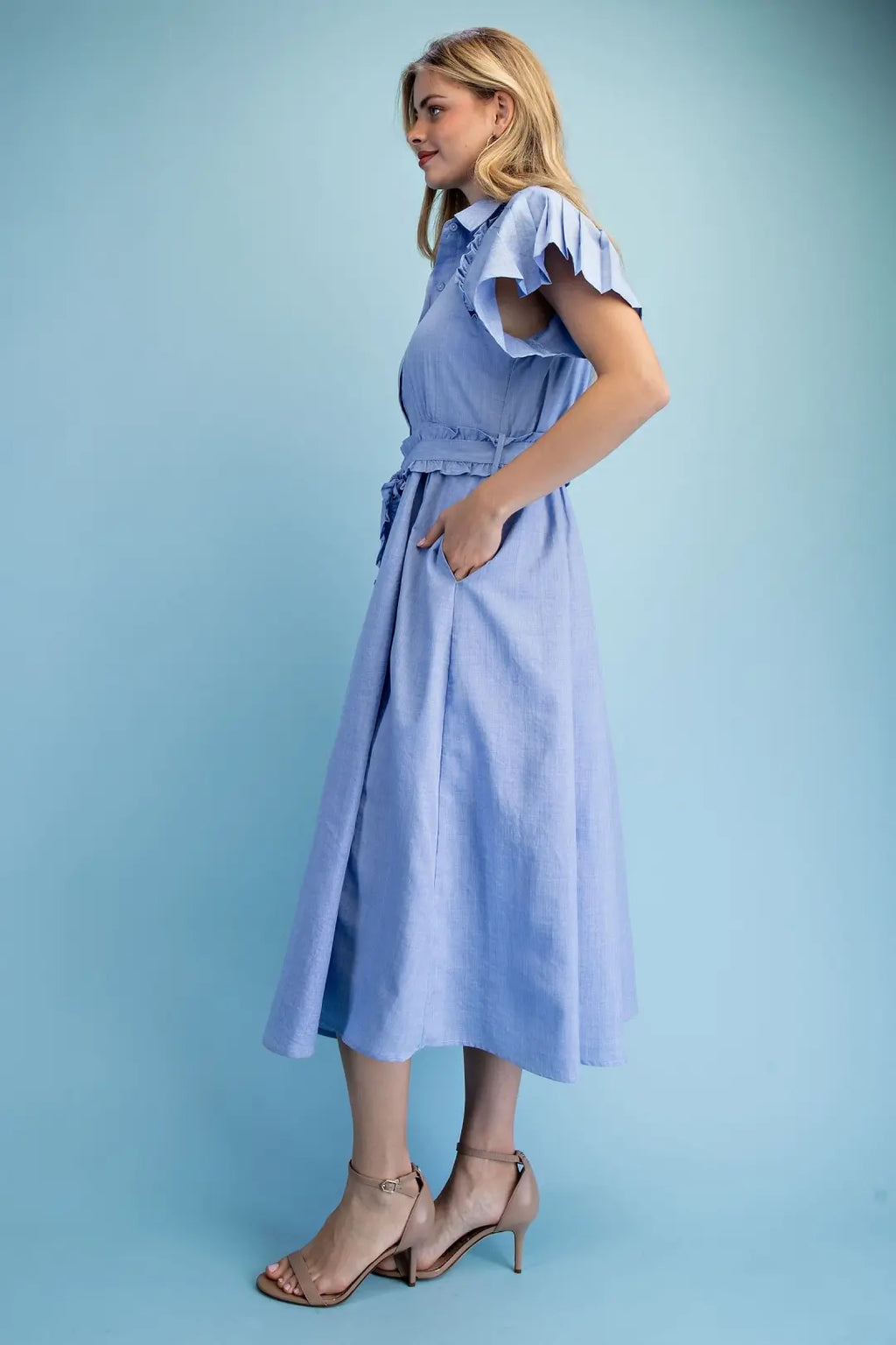 Ruffled Darling Midi Dress