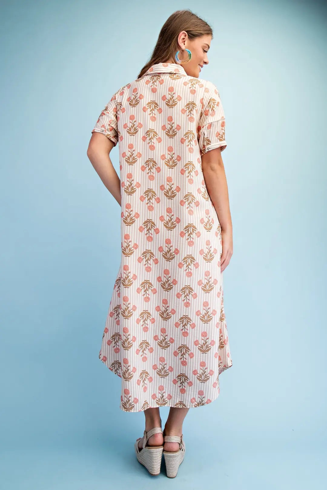 Latte Floral Maxi Dress