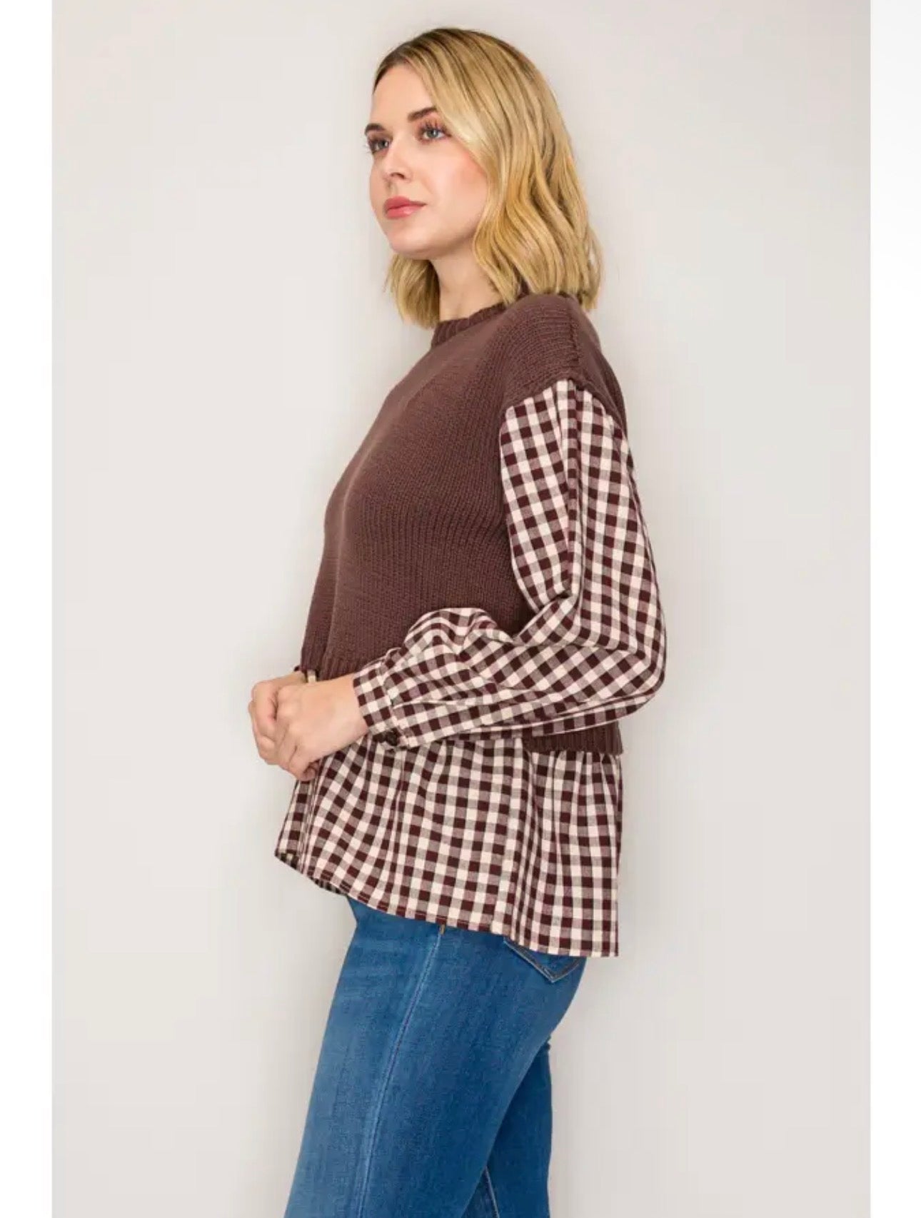 Brown Sugar Gingham Top