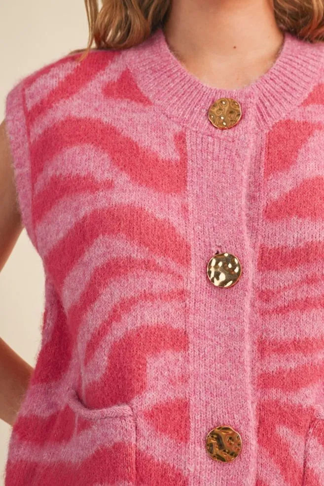 Tickled Pink Sweater Vest