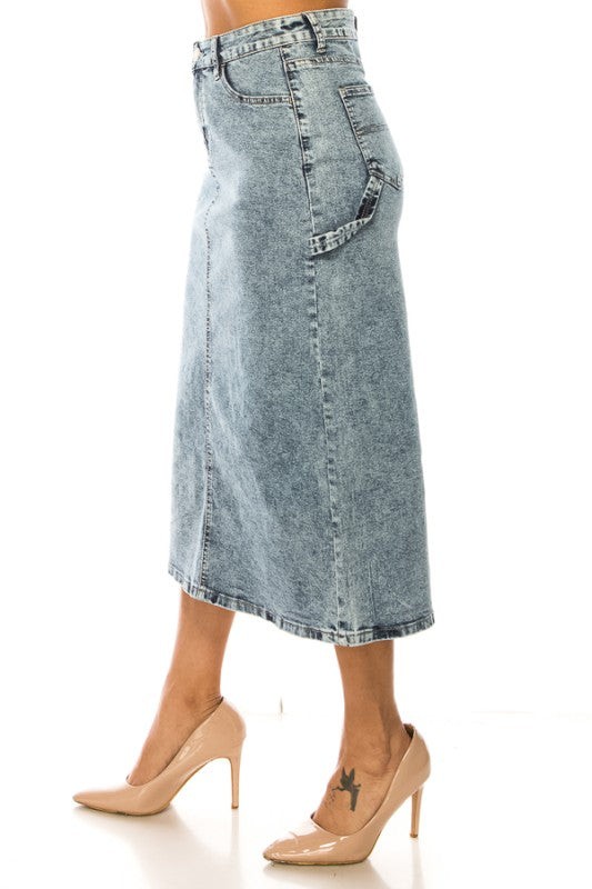 Dark Snow Denim Skirt