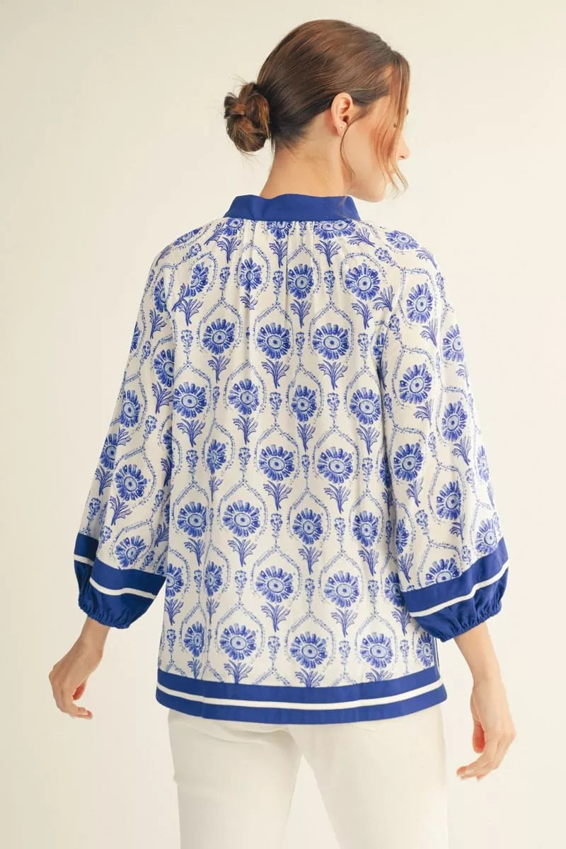 Coastal Cottage Floral Top