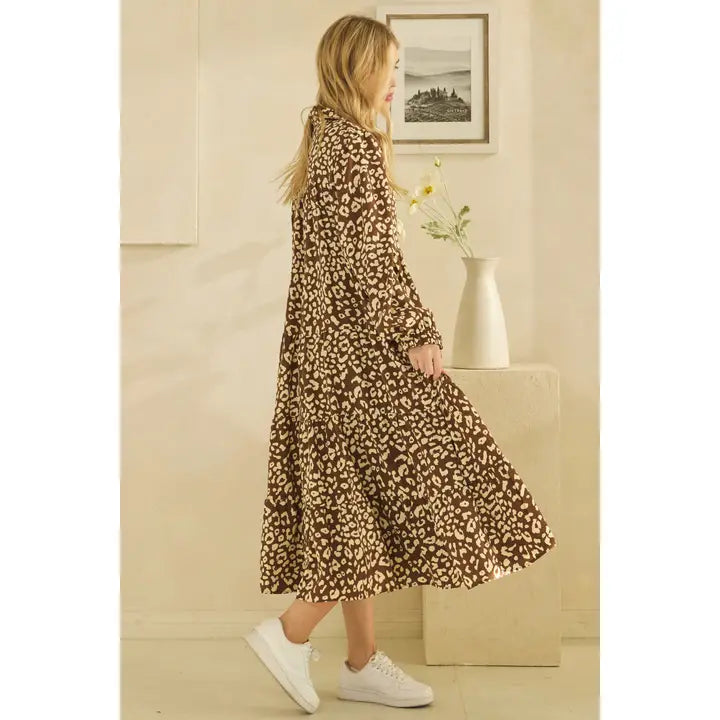 Leopard Tiered Maxi Dress