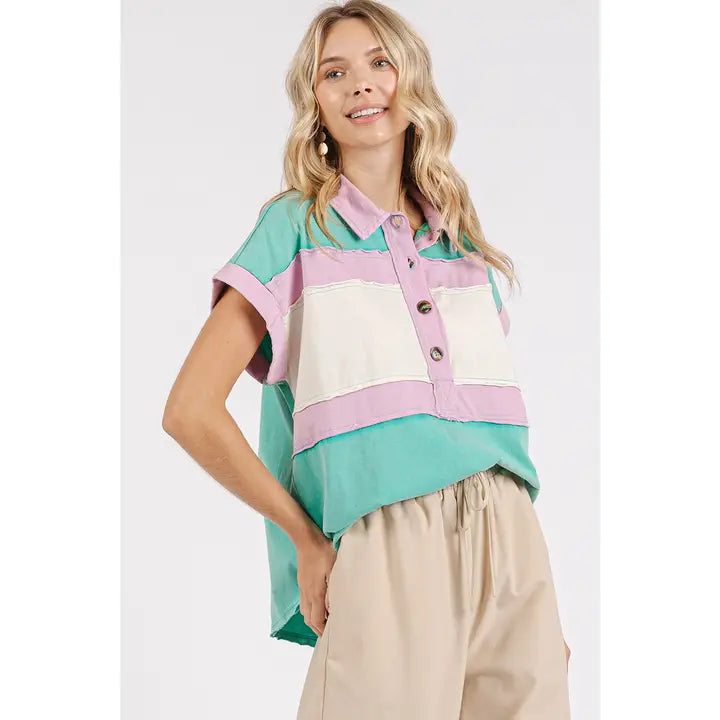 Henley Polo Top