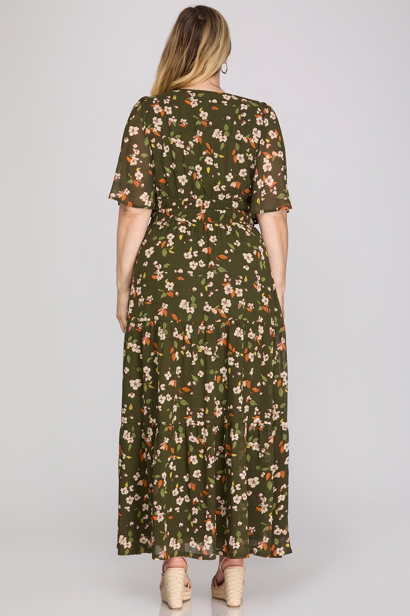 Curvy Forest Bloom Dress
