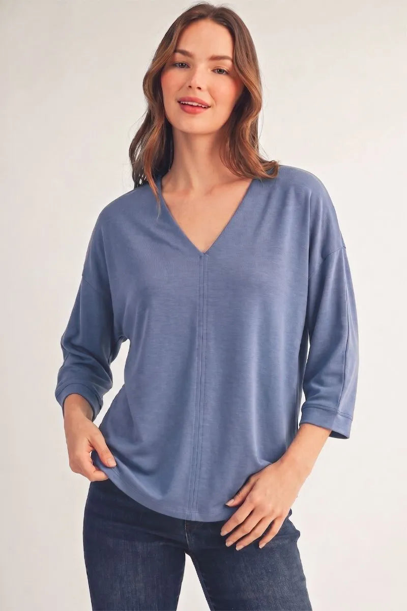 Scuba 3/4 Sleeve Top