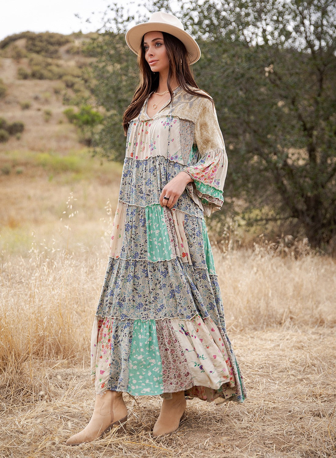 Chic Patchwork Dress