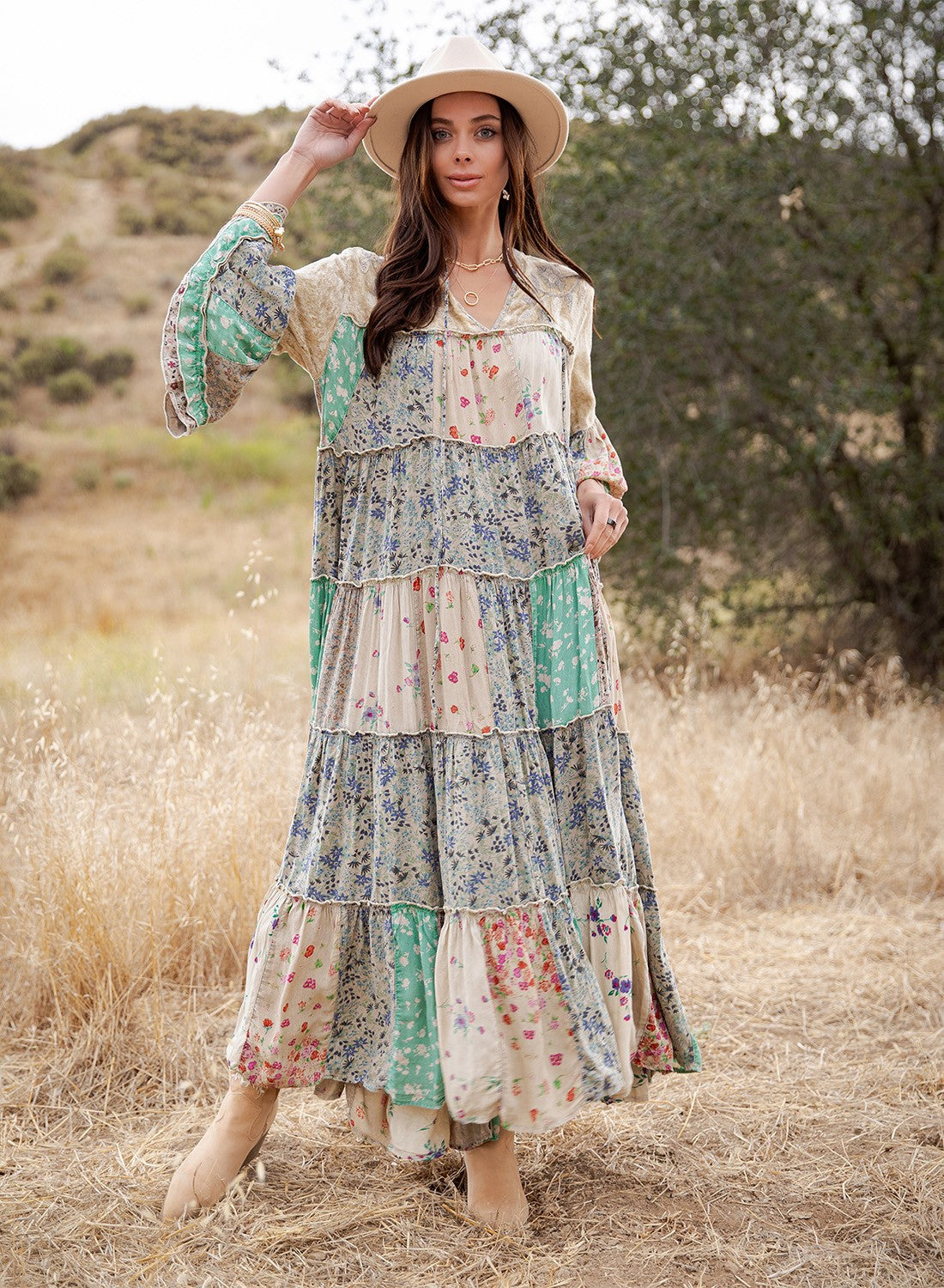 Chic Patchwork Dress