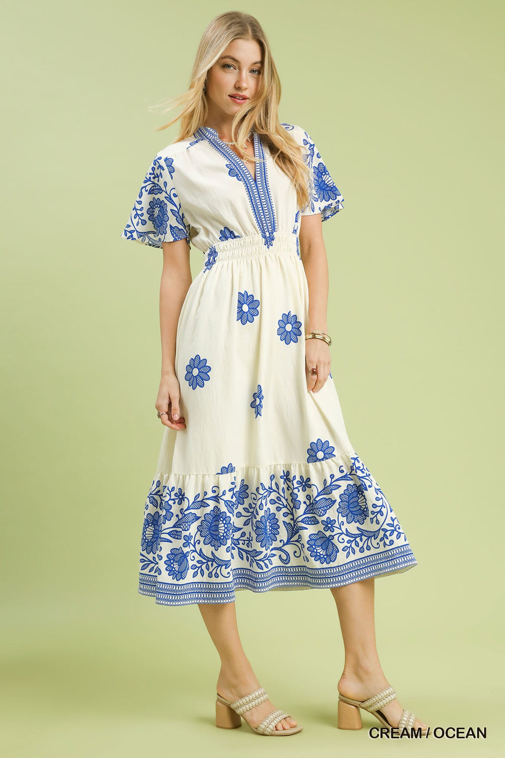 Blue Willow Midi Dress