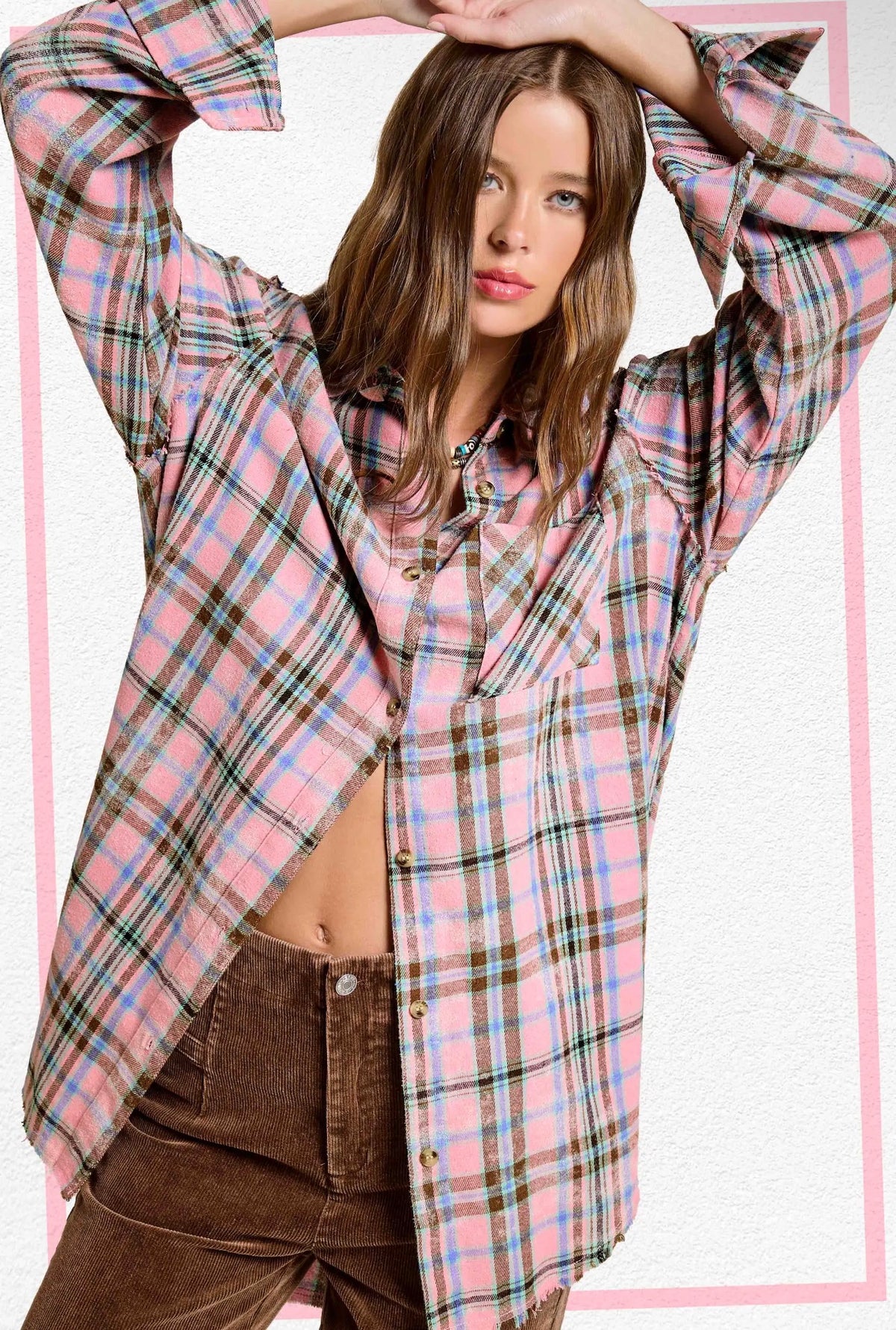 Loose-Fit Flannel Shirt