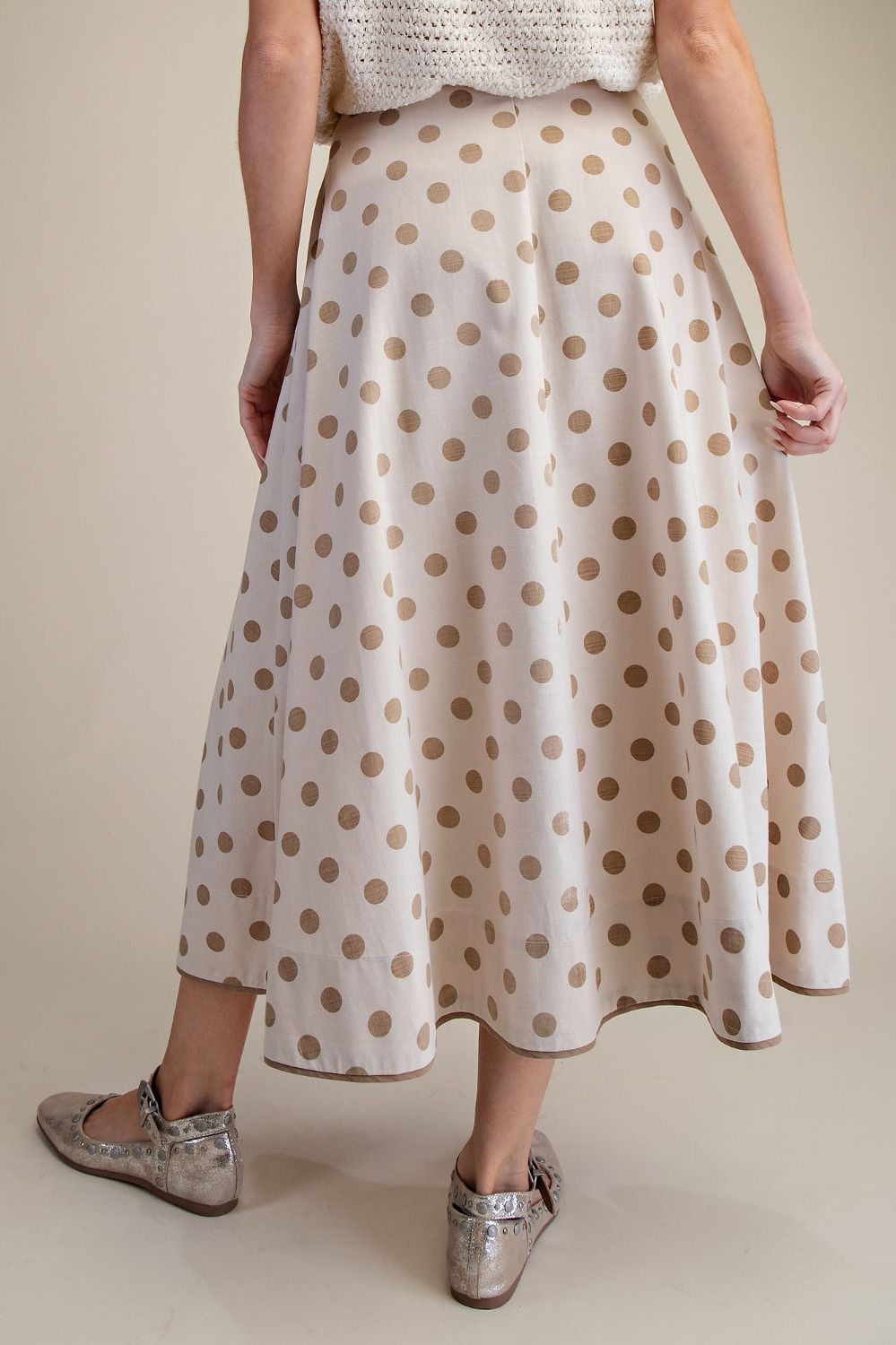 Polka Dot Midi Skirt