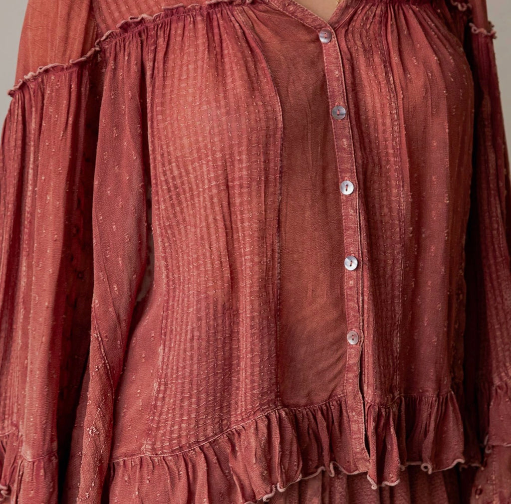 Dreamy Sheer Ruffle Top