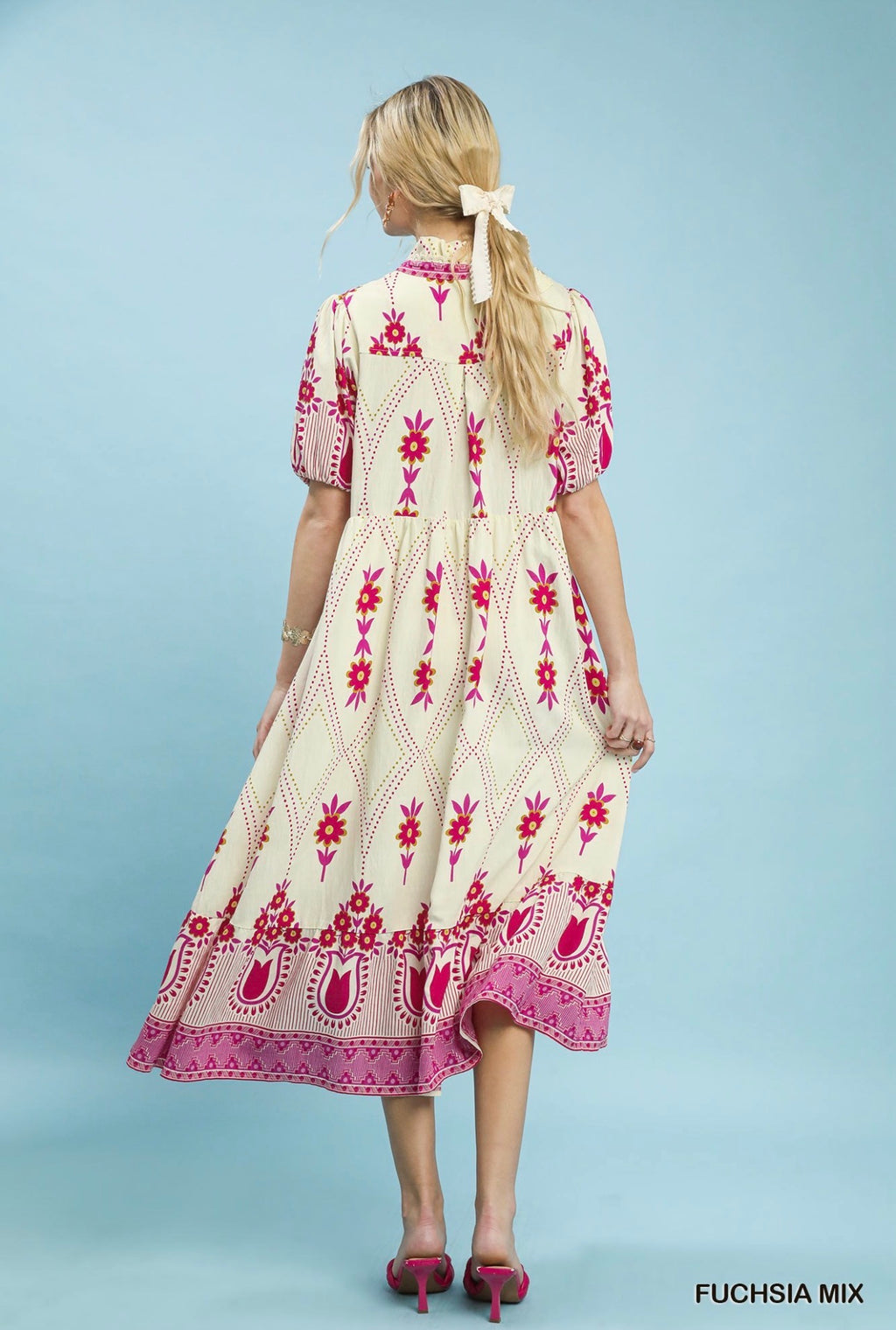Provence Print Midi Dress