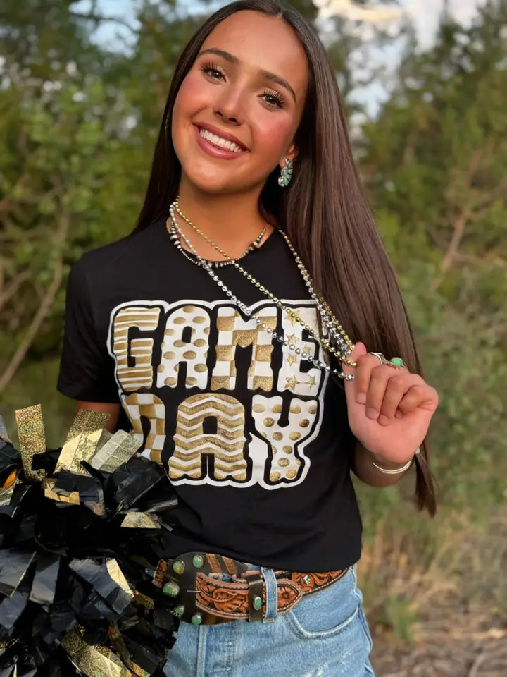GameDay Glitter Puff Tee