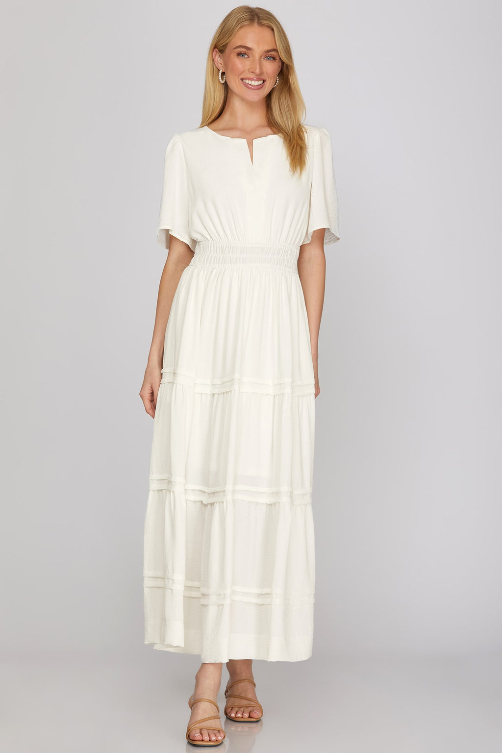 Smocked Tiered Maxi