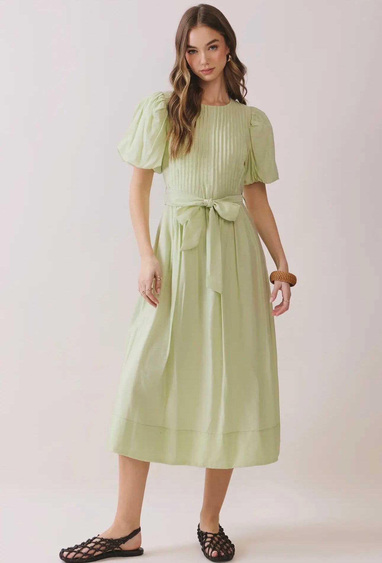 Lime Sherbet Midi Dress