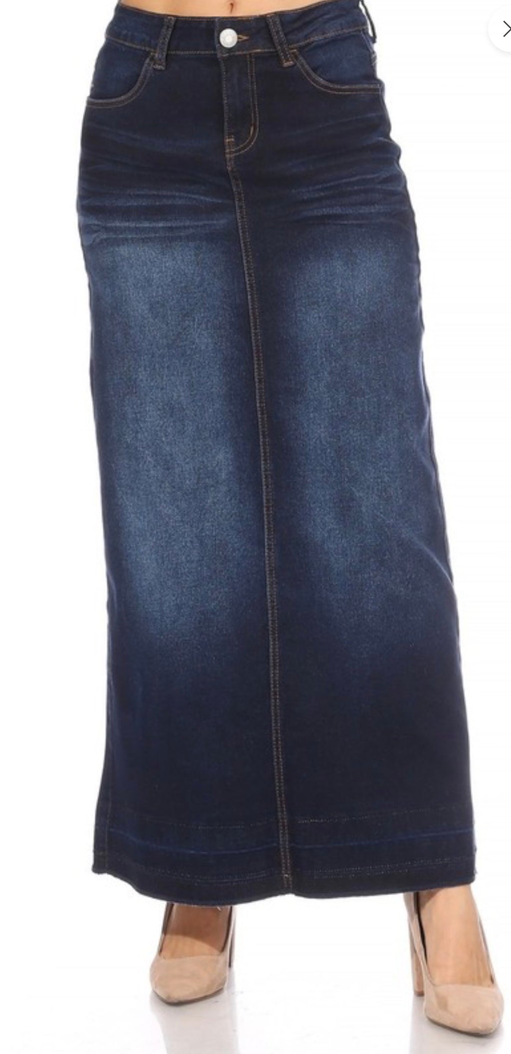 Denim Long Skirt
