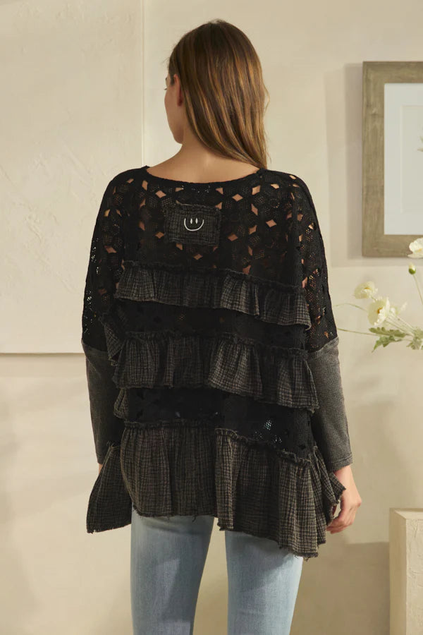 Ruffle Tier Poncho