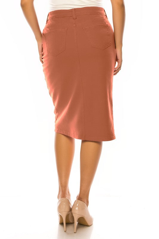 Caramel Denim Skirt