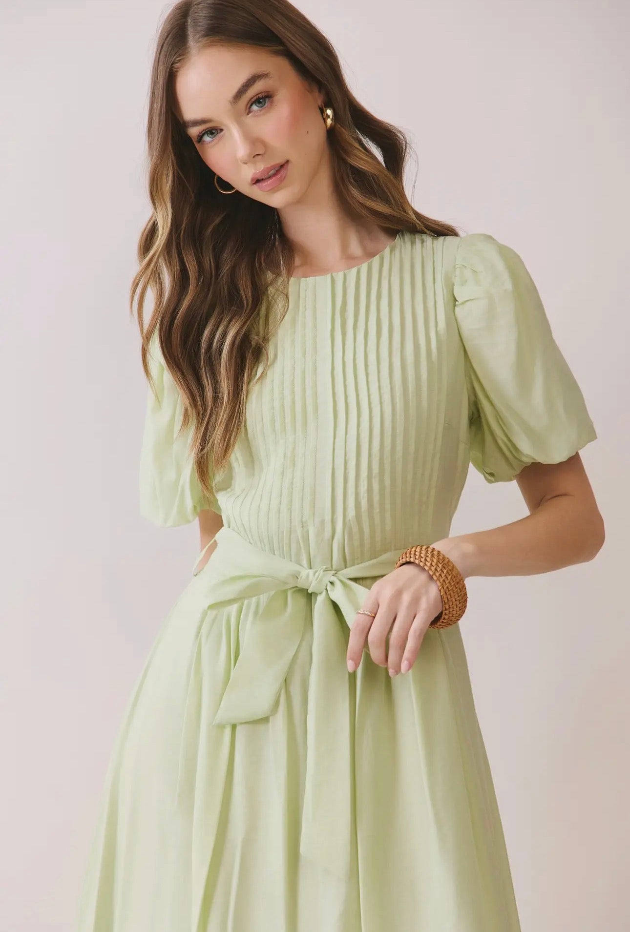 Lime Sherbet Midi Dress