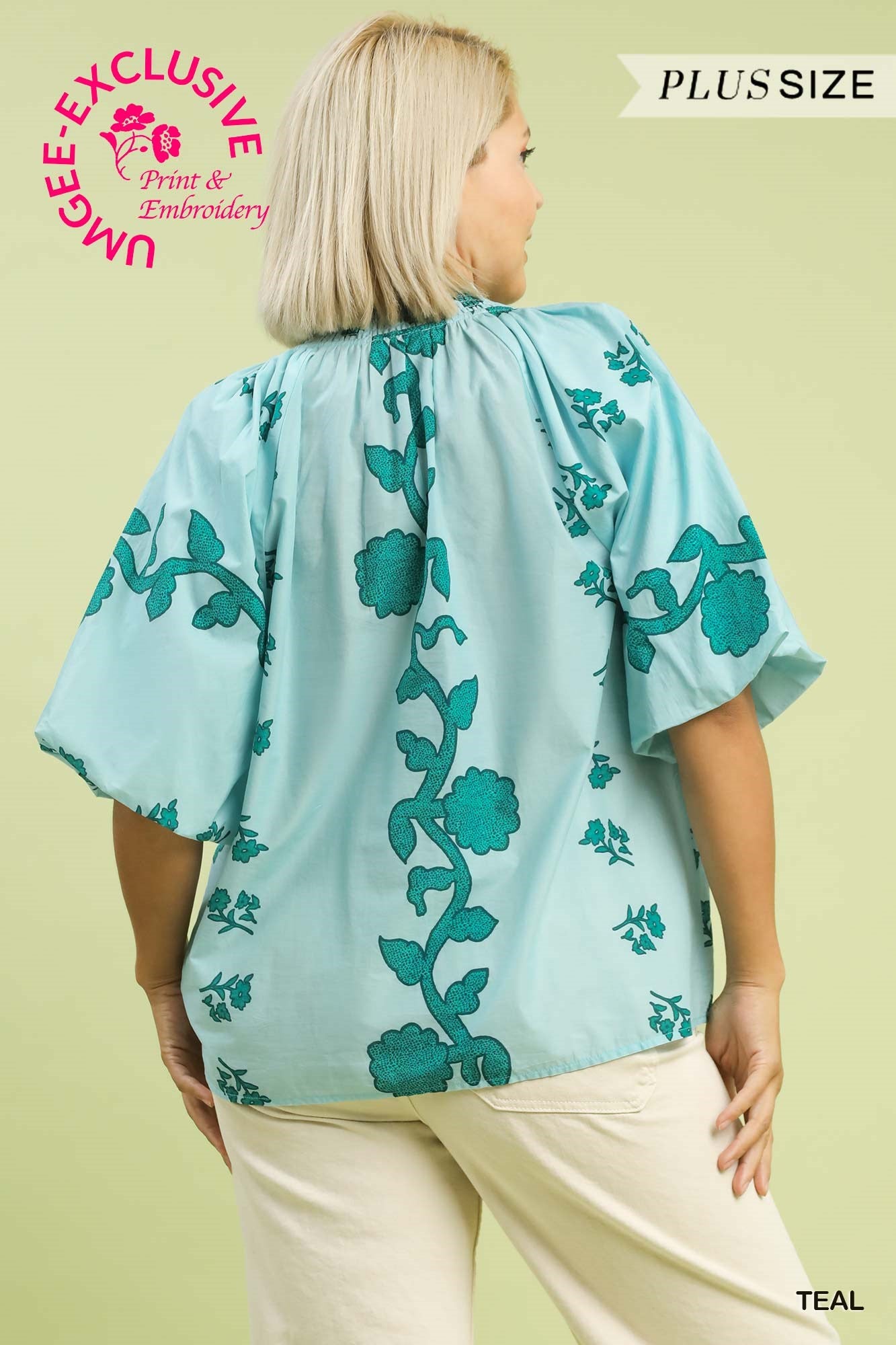 Curvy Floral Luxe Blouse