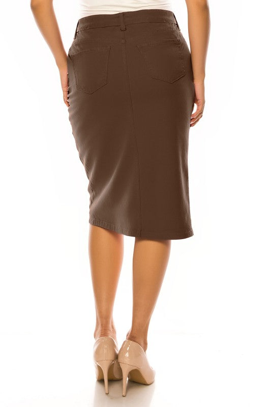 Dark Clove Denim Skirt