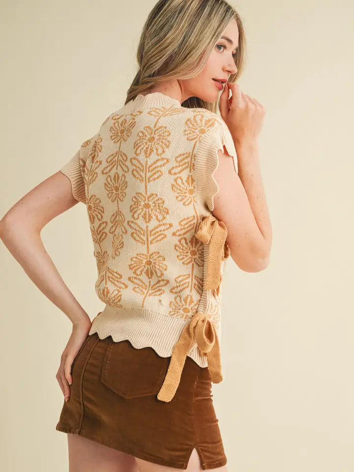 Floral Sweater Vest