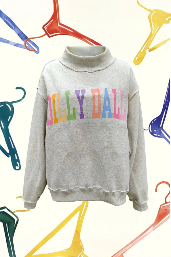 Dilly Dally Mock Neck Pullover
