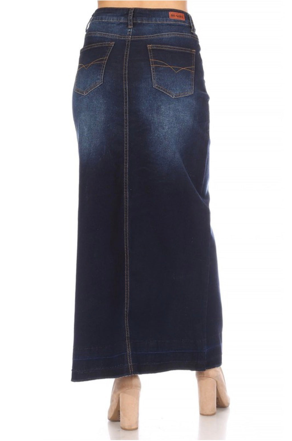 Denim Long Skirt