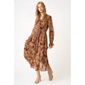 Boho Paisley Ruffle Dress
